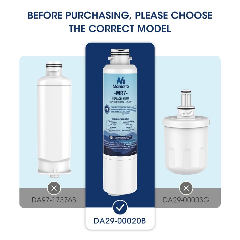 MARRIOTTO Compatible with Samsung DA29-00020B Refrigerator Water Filter, DA29-00020B, DA29-00020A, HAF-CIN/EXP, 46-9101 Refrigerator Water Filter, 4 Pack - Image 2